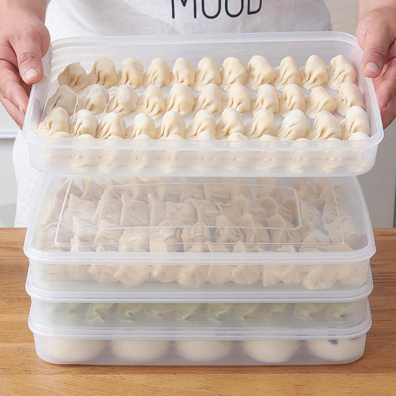 Kitchen Zo - กล่องเก็บของในครัวแบบโปร่งใส กล่องจัดระเบียบตู้เย็น ภาชนะพลาสติกเกรดอาหารสำหรับใส่ผลไม้ ผัก เนื้อสัตว์ เกี๊ยว