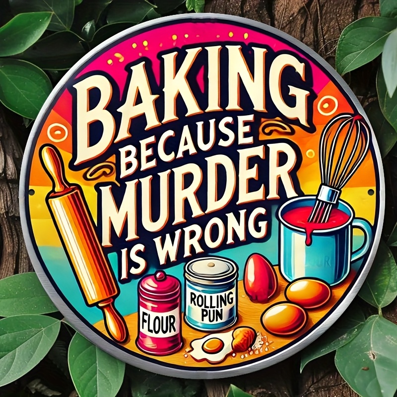 Kitchen Baking Wall Art - ป้ายโลหะ HD ลาย 