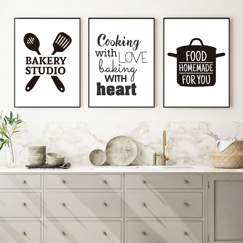Kitchen Baking Wall Art - ภาพพิมพ์และโปสเตอร์คำคมตกแต่งครัว 