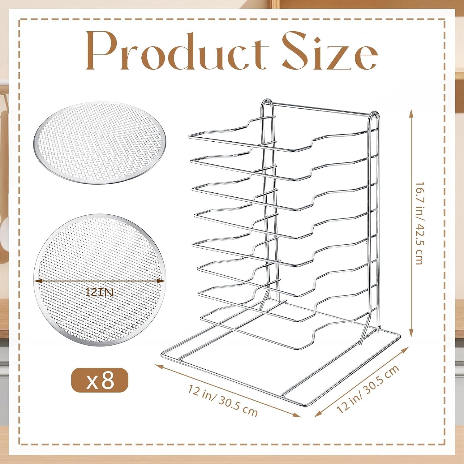 ชั้นวางพิซซ่า 8 ชั้น พร้อมถาดอ - Kitchen Baking Rack บทวิจารณ์และราคา