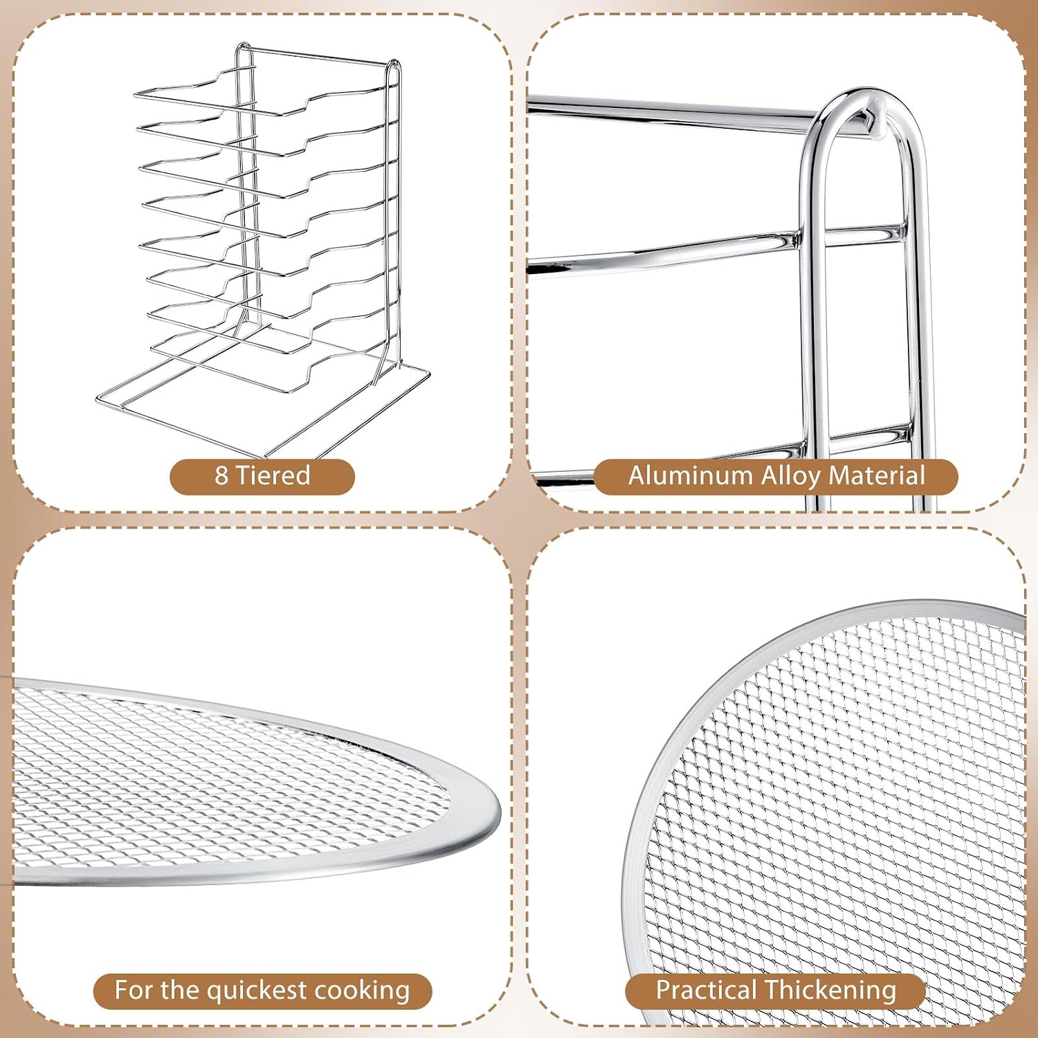 ชั้นวางพิซซ่า 8 ชั้น พร้อมถาดอ - Kitchen Baking Rack บทวิจารณ์และราคา