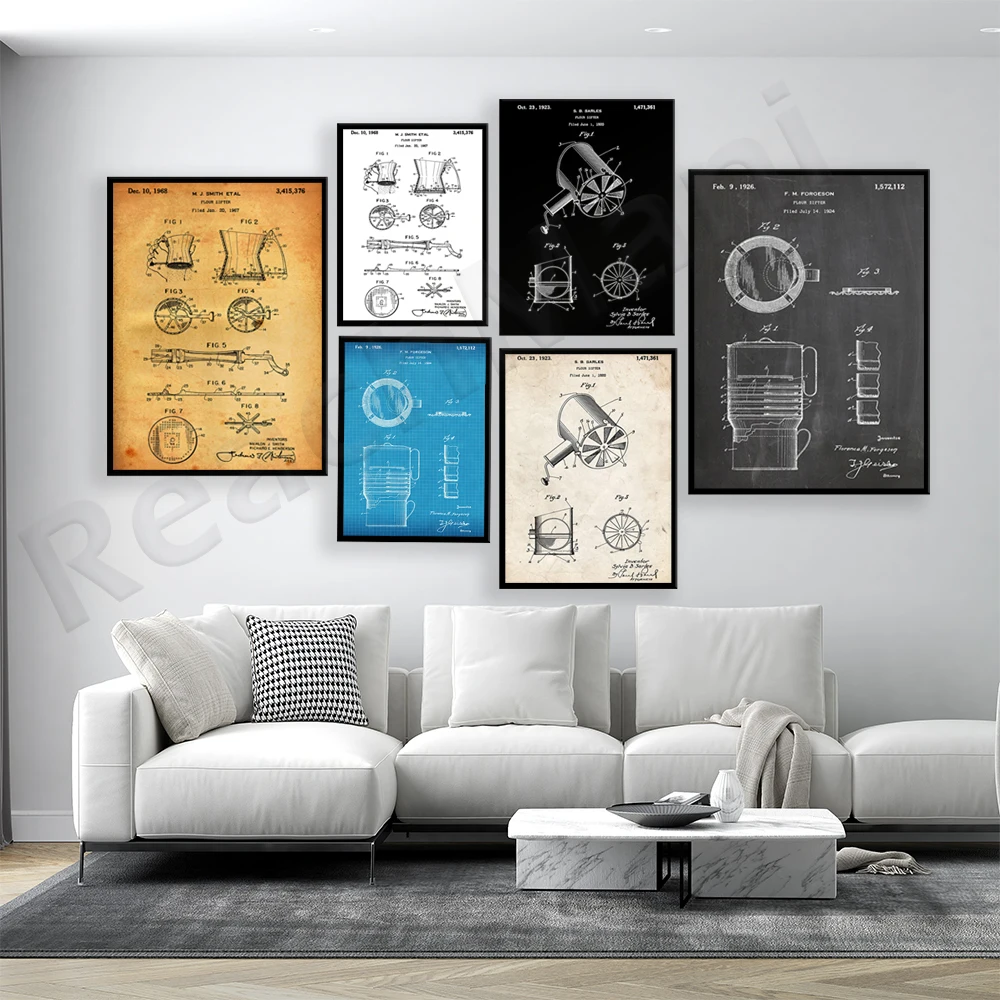 เครื่องกรองแป้ง 1926 ลายพิมพ์ส - Kitchen Baking Wall Art บทวิจารณ์และราคา