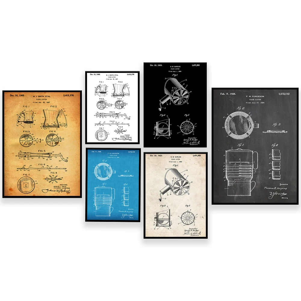 เครื่องกรองแป้ง 1926 ลายพิมพ์ส - Kitchen Baking Wall Art บทวิจารณ์และราคา