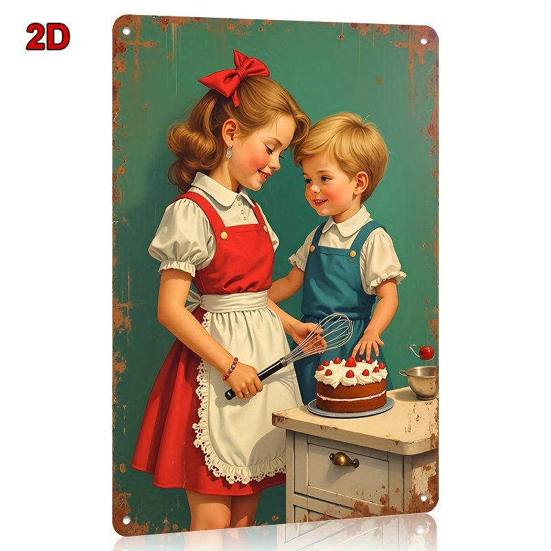 ป้ายโลหะขนาด 8x12 นิ้ว ลายพี่น - Kitchen Baking Wall Art บทวิจารณ์และราคา