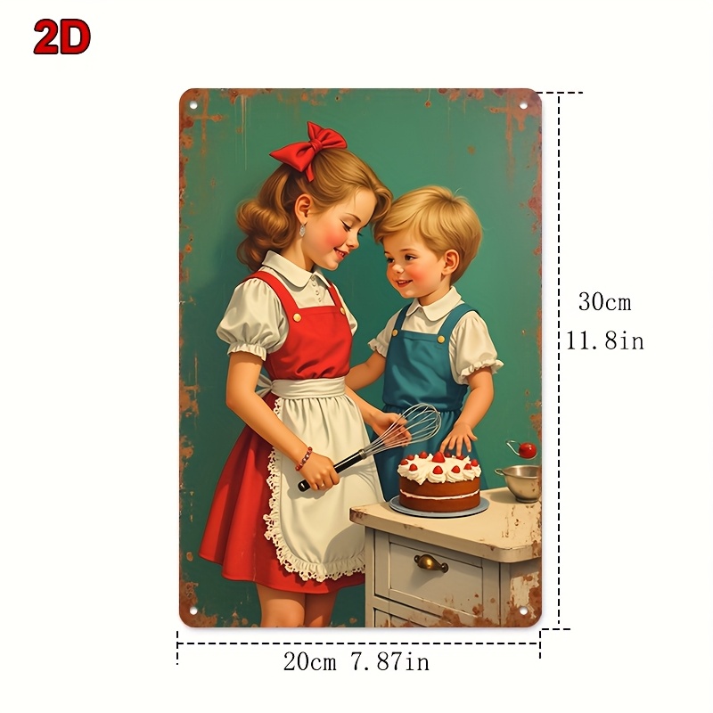 ป้ายโลหะขนาด 8x12 นิ้ว ลายพี่น - Kitchen Baking Wall Art บทวิจารณ์และราคา
