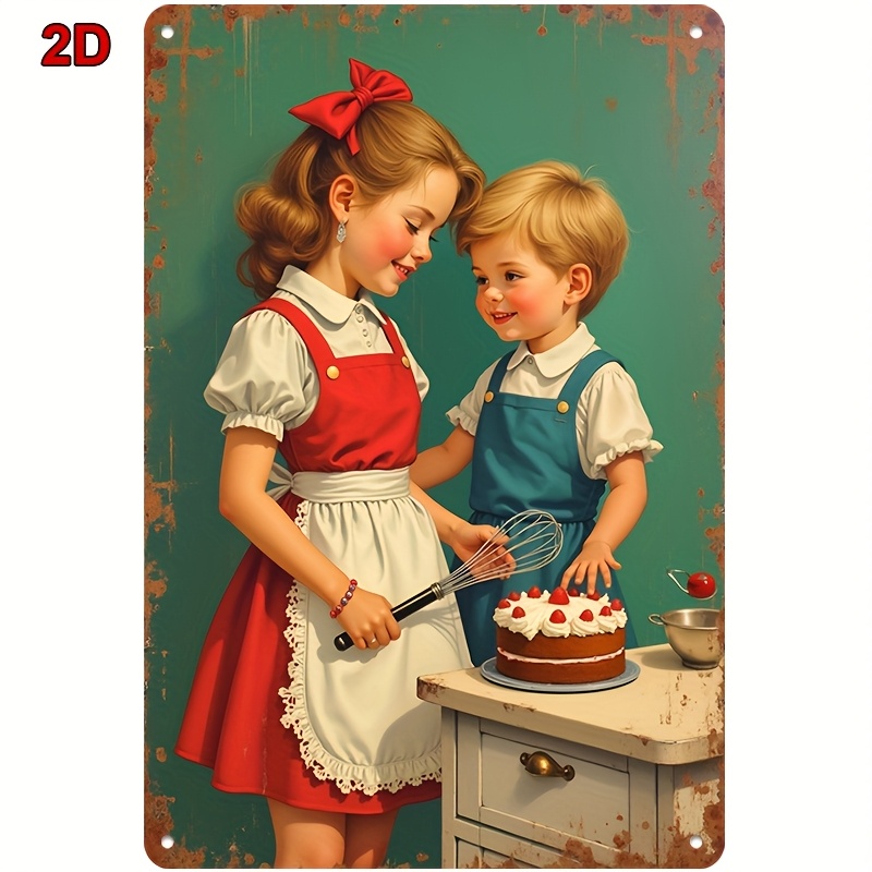 ป้ายโลหะขนาด 8x12 นิ้ว ลายพี่น - Kitchen Baking Wall Art บทวิจารณ์และราคา