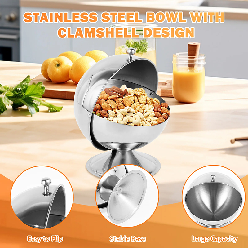 โถใส่น้ำตาลทรงกลมสแตนเลส ฝาเปิ - Kitchen Zo บทวิจารณ์และราคา
