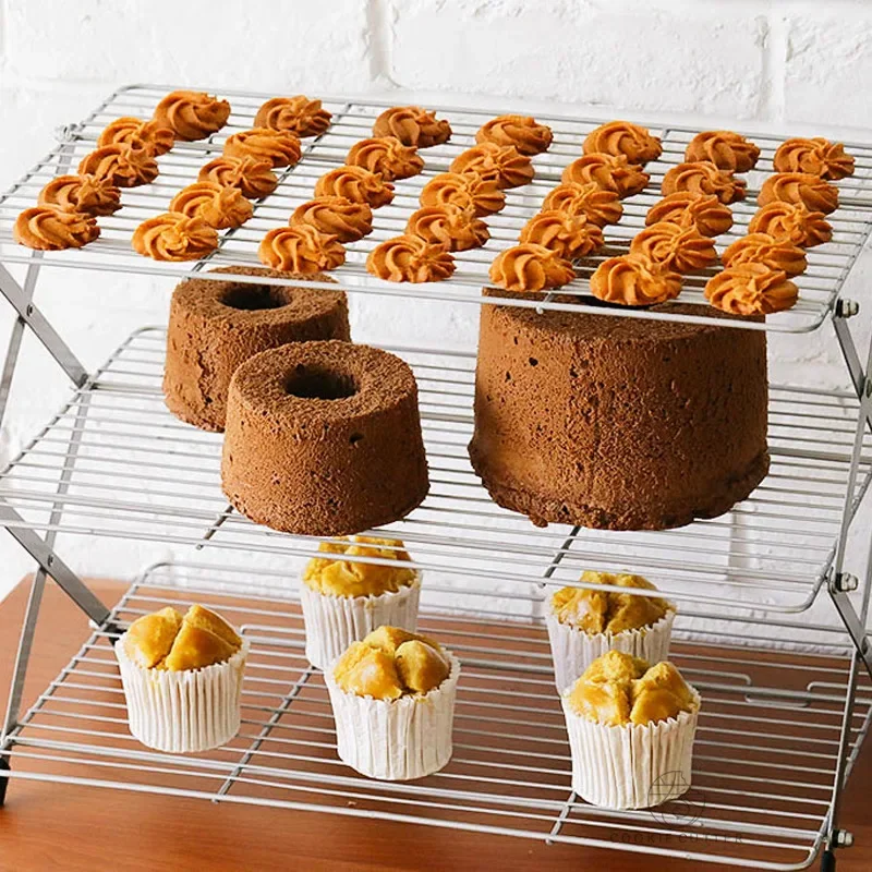ชั้นวางเค้กแบบพับได้หลายชั้น ไ - Kitchen Baking Rack บทวิจารณ์และราคา