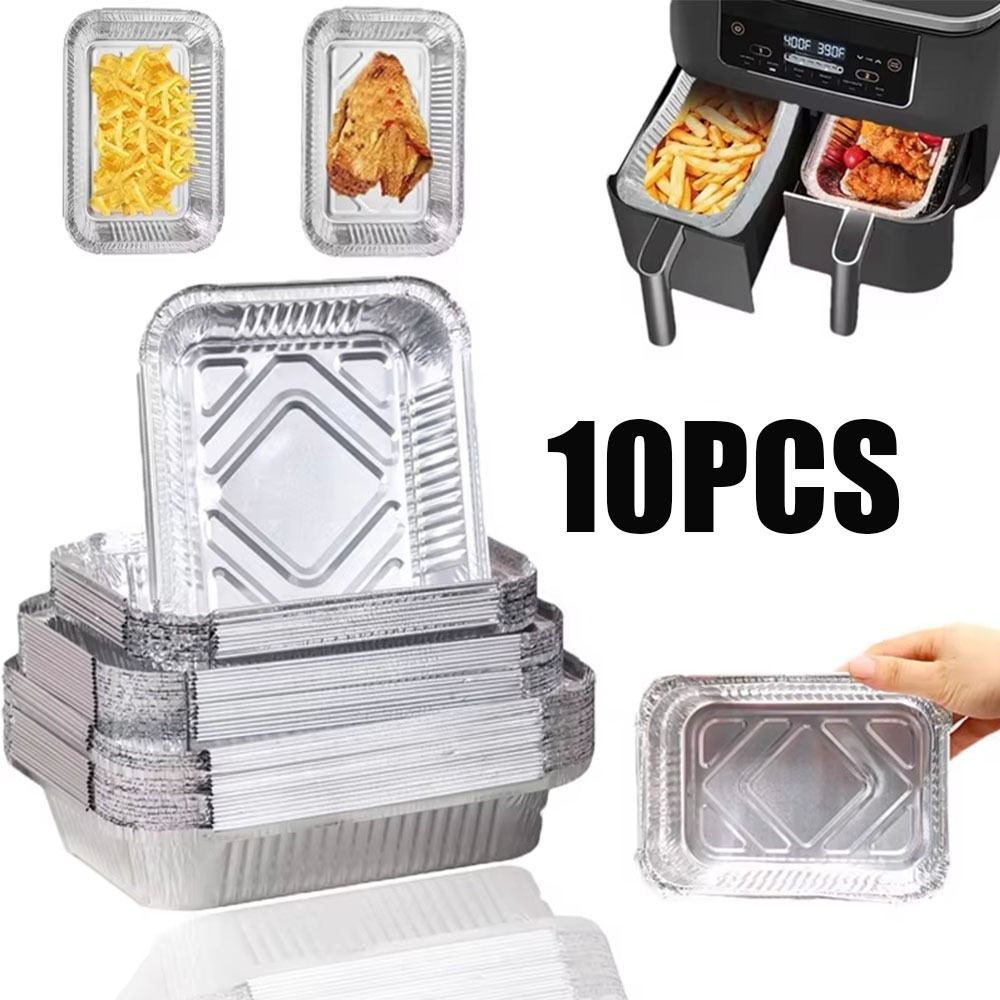 10PCS อลูมิเนียมฟอยล์ทิ้งภาชนะ - Kitchen Baking Containers บทวิจารณ์และราคา