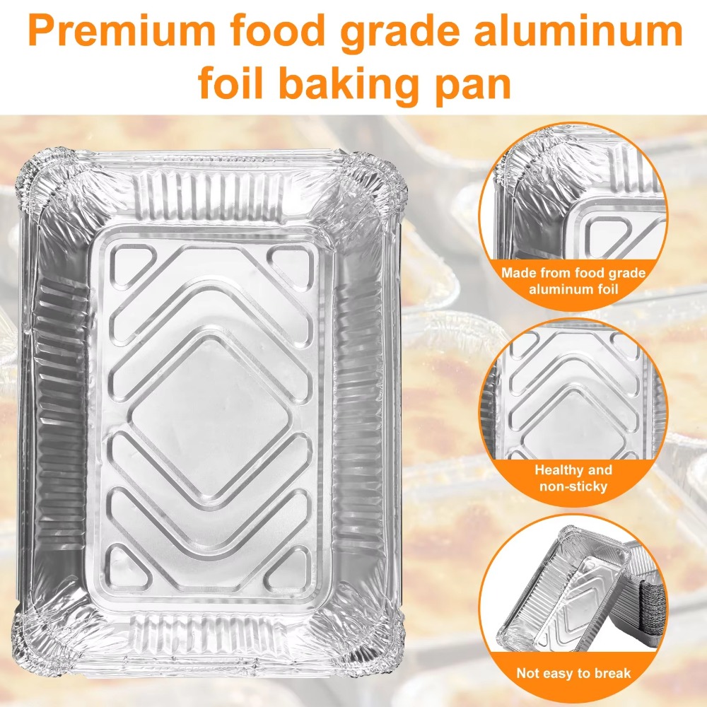 10PCS อลูมิเนียมฟอยล์ทิ้งภาชนะ - Kitchen Baking Containers บทวิจารณ์และราคา