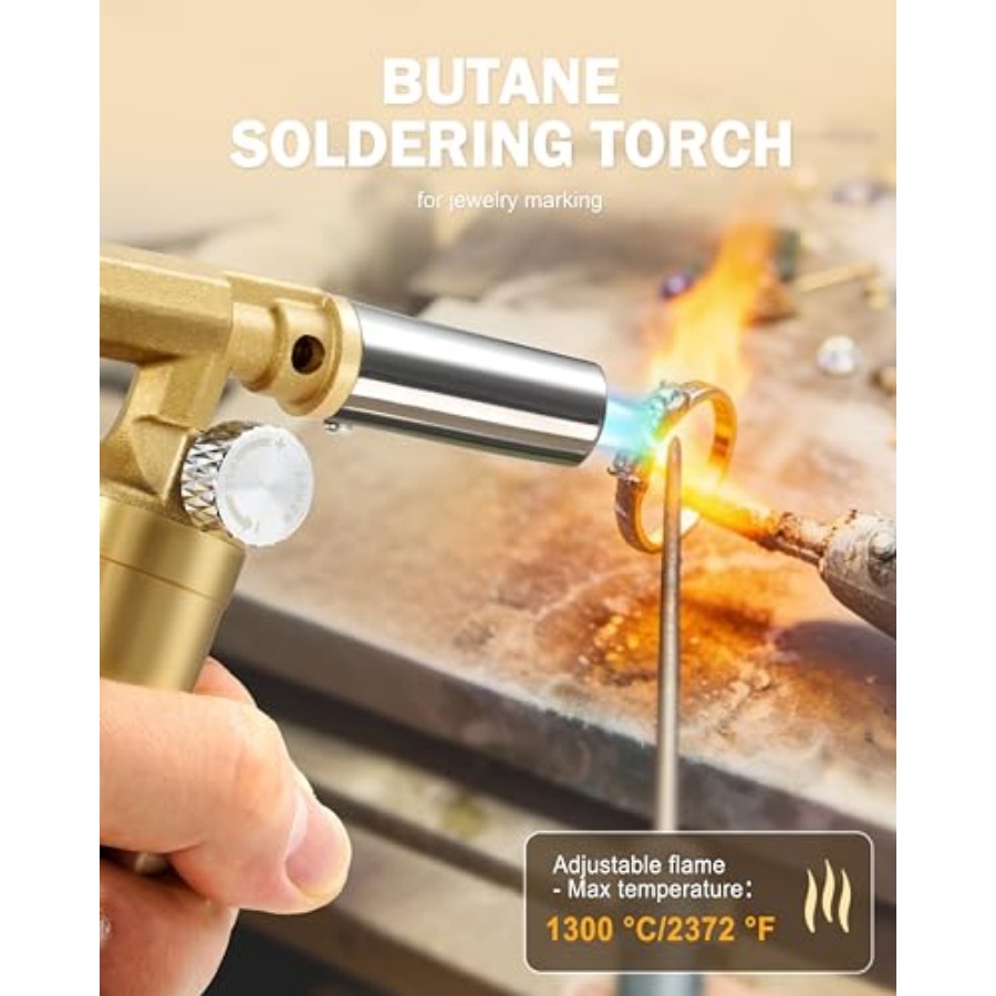 ไฟแช็กทองแดงแบบใช้แก๊สบิวเทน,  - Kitchen Baking Torch บทวิจารณ์และราคา