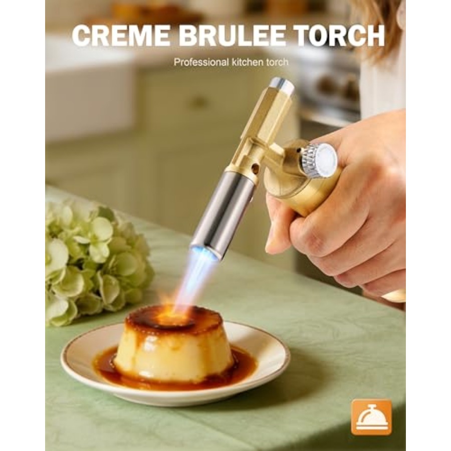 ไฟแช็กทองแดงแบบใช้แก๊สบิวเทน,  - Kitchen Baking Torch บทวิจารณ์และราคา