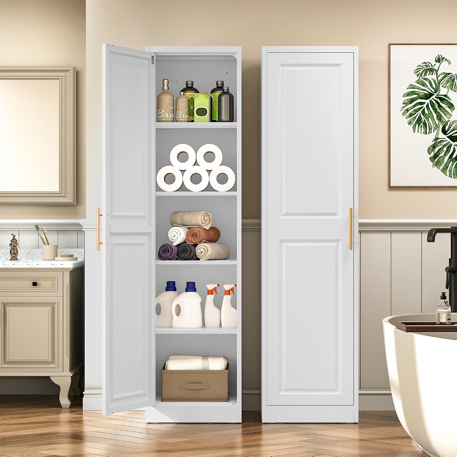 ตู้เก็บของทรงสูงแคบ ประตูเดียว - Kitchen Zo บทวิจารณ์และราคา