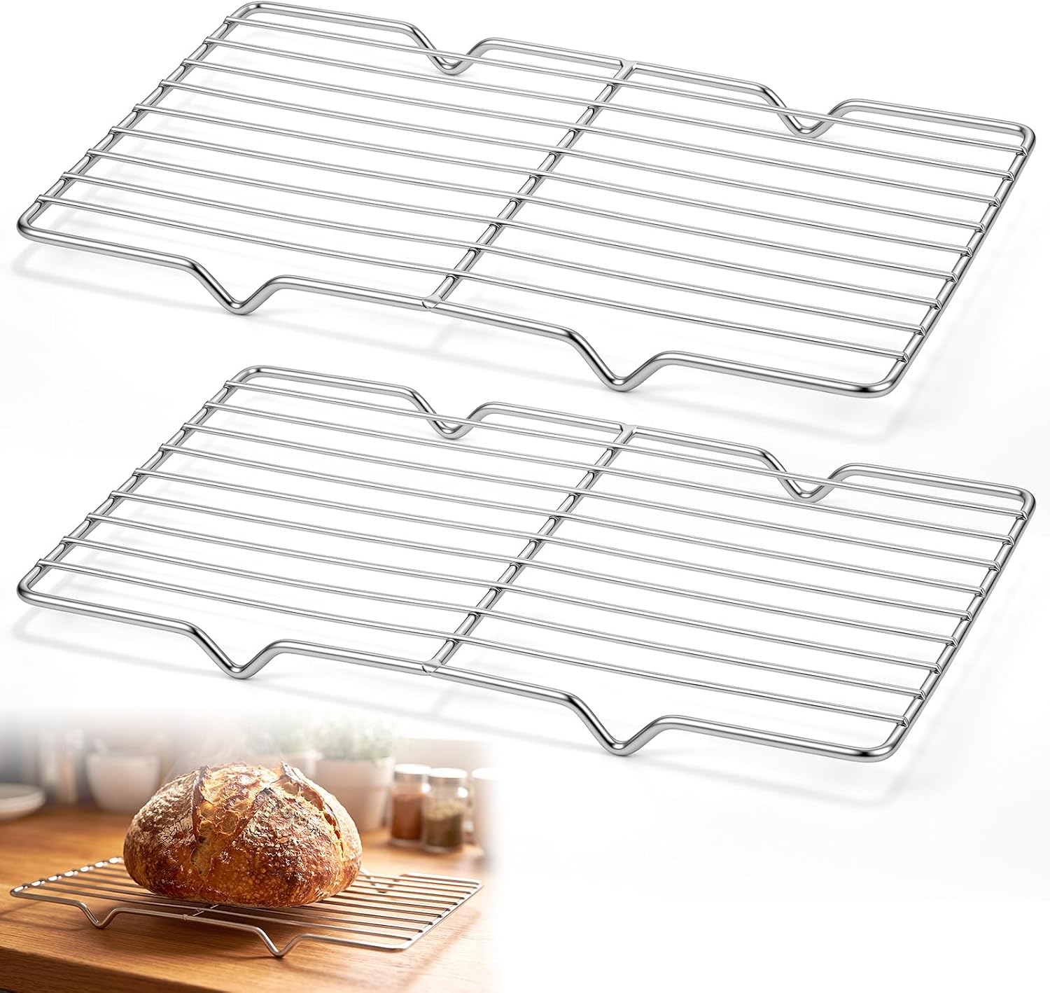 ชุดตะแกรงระบายความร้อน 2 ชิ้น, - Cooling Rack Wire บทวิจารณ์และราคา
