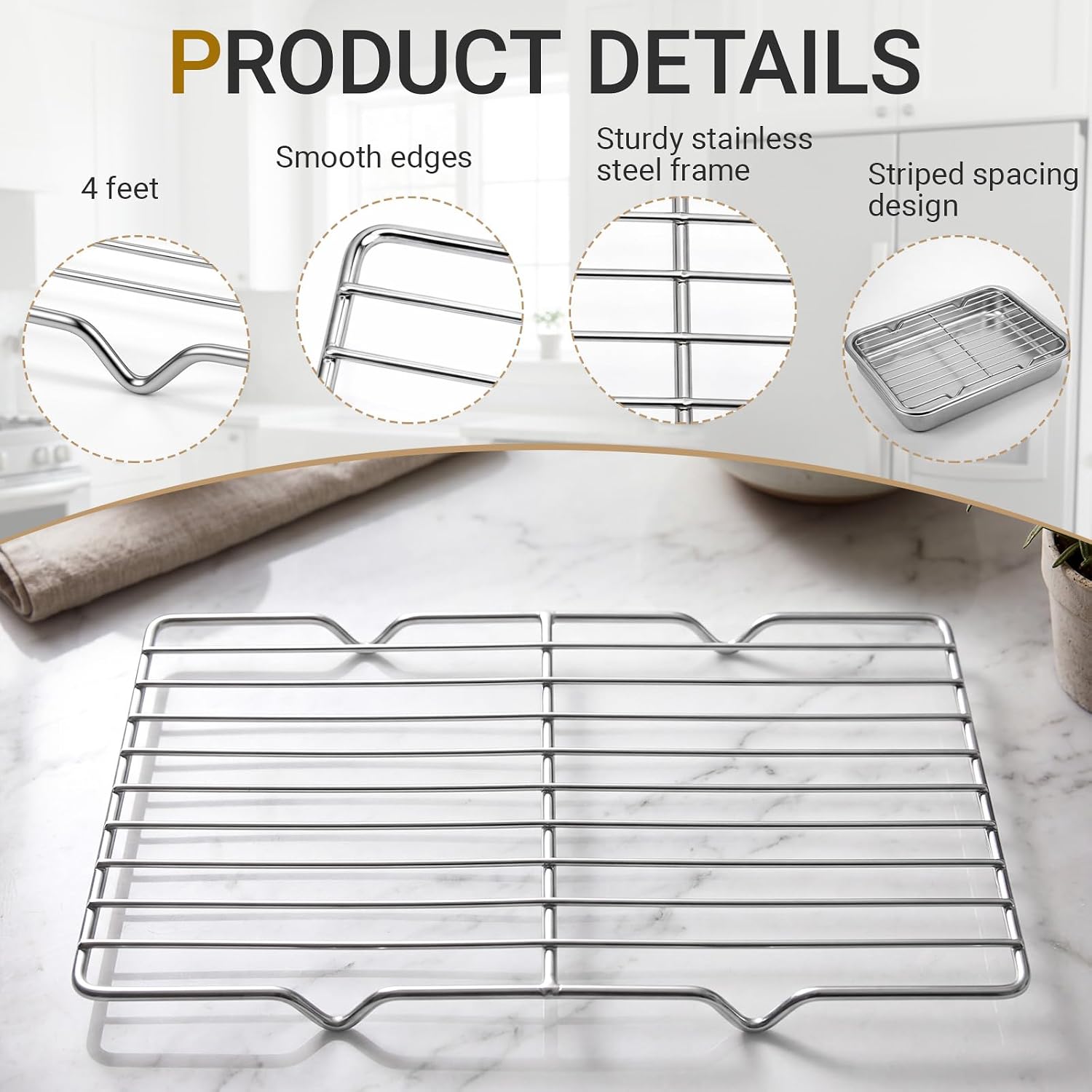 ชุดตะแกรงระบายความร้อน 2 ชิ้น, - Cooling Rack Wire บทวิจารณ์และราคา