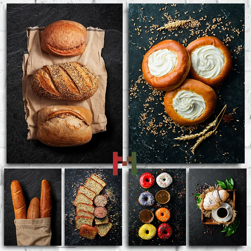 อาหาร ครัว กระดานดำ ขนมปัง ของ - Kitchen Baking Wall Art บทวิจารณ์และราคา