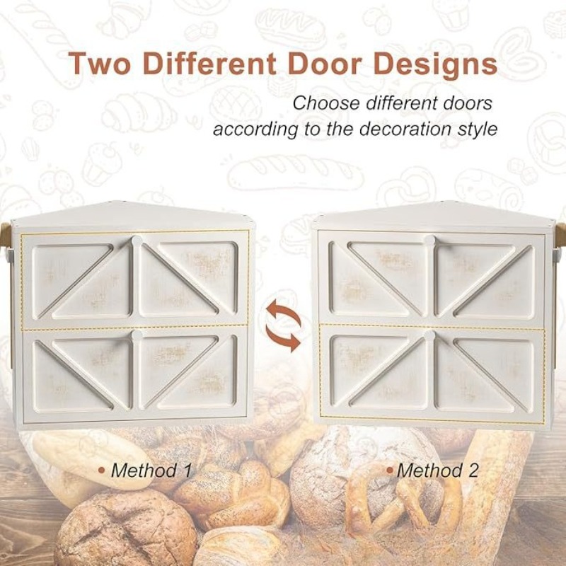 กล่องเก็บขนมปังไม้สองชั้นแบบโบ - Kitchen Baking Corner บทวิจารณ์และราคา